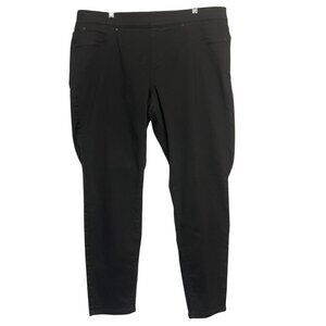 Falls Creek Womens Black Preppy Pants Size 22 Cotton Blend Comfortable & Stylish